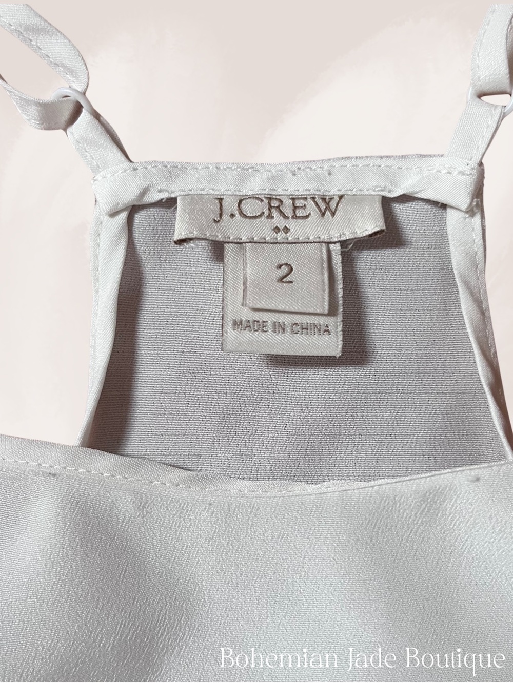 J.Crew Factory Racerback Cami Women’s Size 2 Cream Adjustable Strap Tank Top - Picture 4 of 4